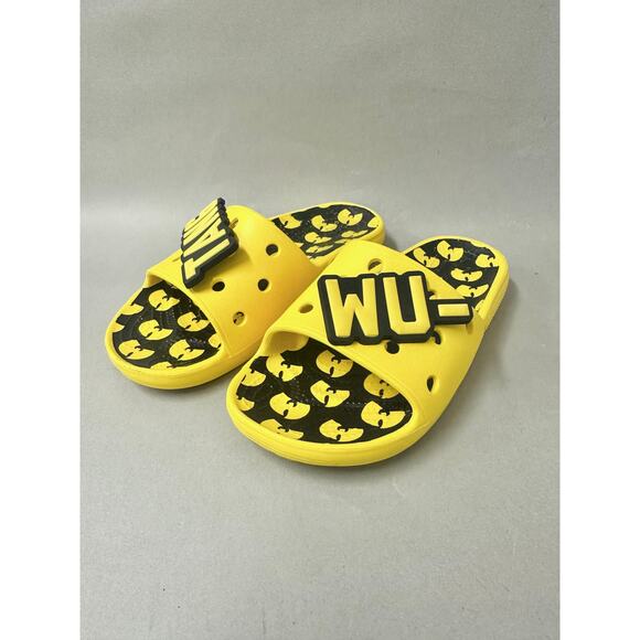Crocs Classic Wu-Tang Slide Sandals in Yellow/Black Mens Size 5 Womens 7 - Picture 2 of 14